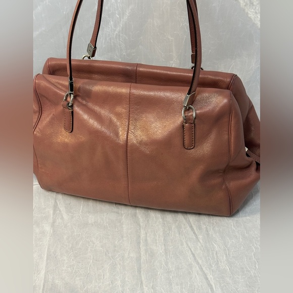 Coach Madison East/West Satchel Rose Leather Shoulder Bag - Picture 5 of 17